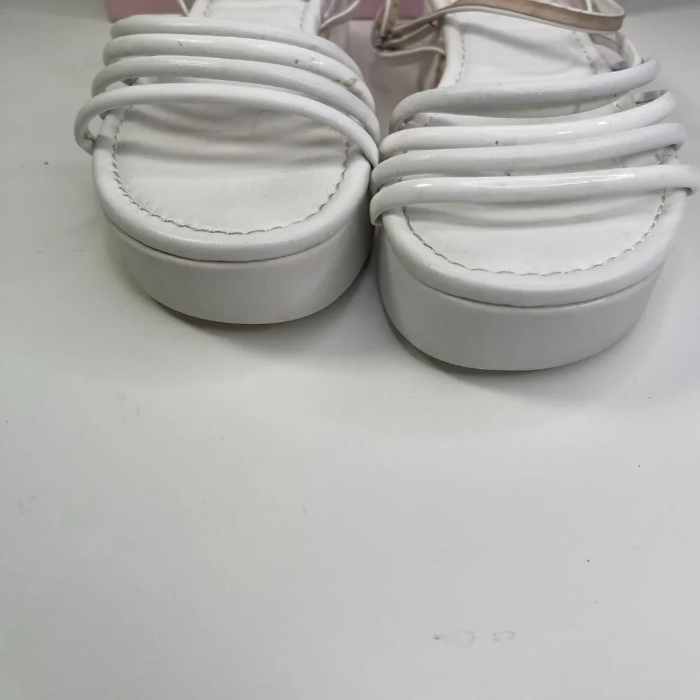 Louise et Cie White and Tan Platform Sandals